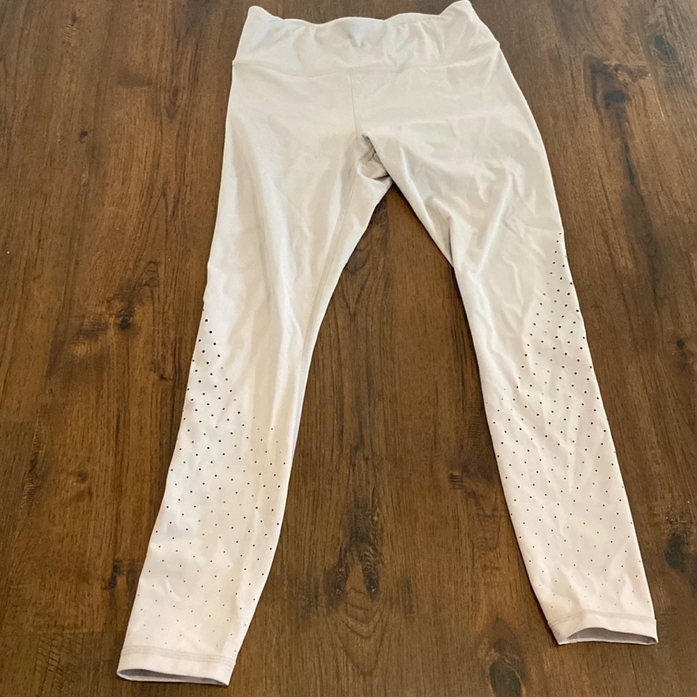 Cut out ATHLETA Leggings Tan/ gray
